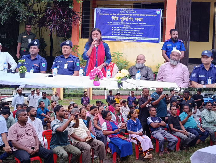 জৈন্তাপুরে মাদক-চোরাচালান ও সীমান্ত অপরাধ রোধে বিট পুলিশিং সভা অনুষ্ঠিত