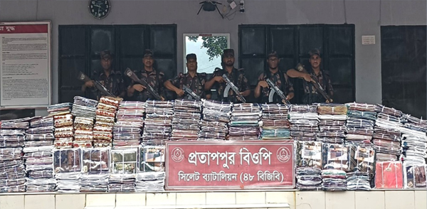 সিলেট সীমান্তে দেড় কোটি টাকার ভারতীয় চোরাই জব্দ