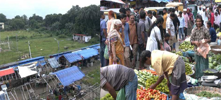 হকারদের দখলে রাস্তা ও ফুটপাত