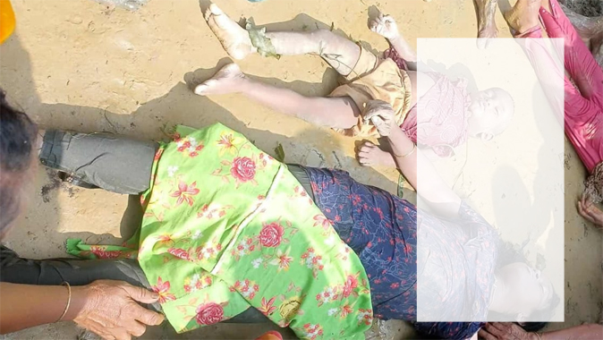 মধ্যনগরে পানিতে ডুবে মা-মেয়ের মৃত্যু