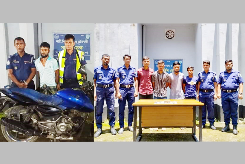  দিরাইয়ে দুই ডাকাতসহ গ্রেফতার ৬