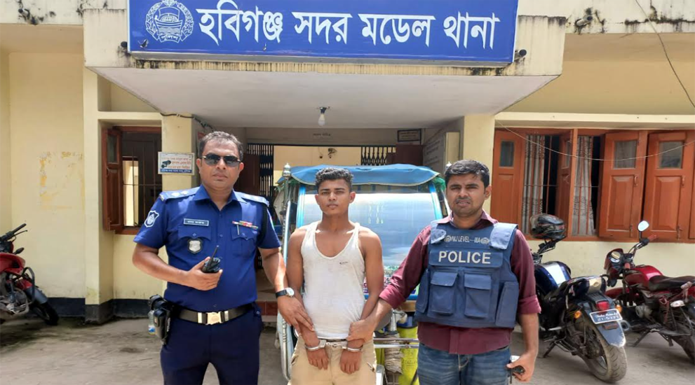 হবিগঞ্জে টমটমসহ গাড়িচোর আটক