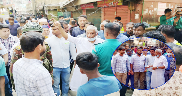 নগরীর সড়ক ও ফুটপাত দখলমুক্ত অভিযানে সাবেক মেয়র আরিফ