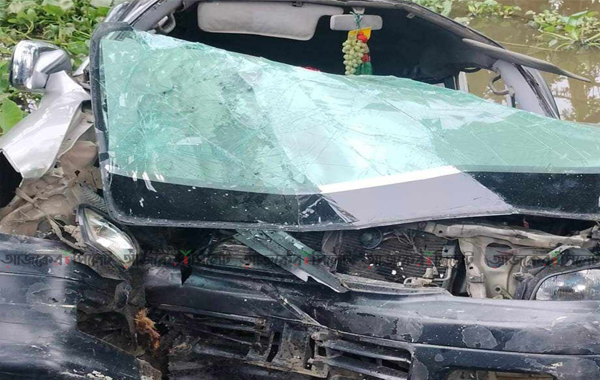 গোয়াইনঘাটে নিয়ন্ত্রণ হারিয়ে মাইক্রোবাস খাঁদে, আহত ১১