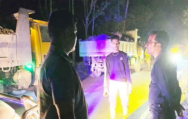 নবীগঞ্জে অবৈধ বালু-মাটি ভর্তি ট্রাক আটক, দেড় লাখ টাকা অর্থদণ্ড