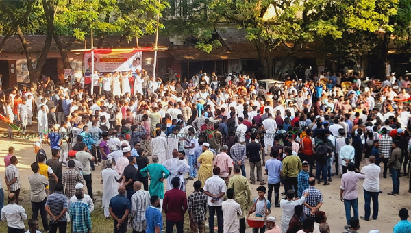 সিলেট রেজিস্ট্রারি মাঠে জড়ো হচ্ছেন নেতাকর্মীরা