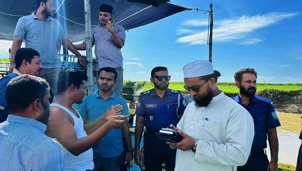 গোয়াইনঘাটে অবৈধ বালু উত্তোলনের বিরুদ্ধে অভিযান, ৪ লিস্টার মেশিন ধ্বংস