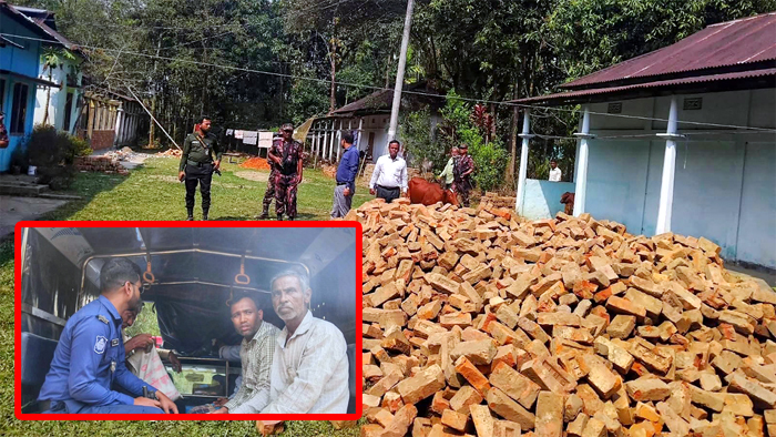 জকিগঞ্জে সরকারি রাস্তার ইট লুটপাট, জামায়াত নেতাসহ আটক ৬