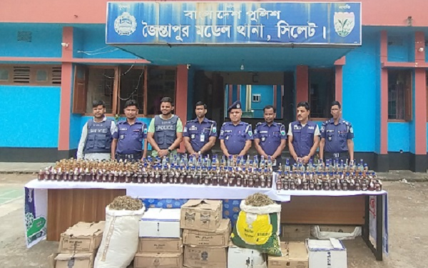 জৈন্তাপুরে বিপুল পরিমাণ মাদক উদ্ধার