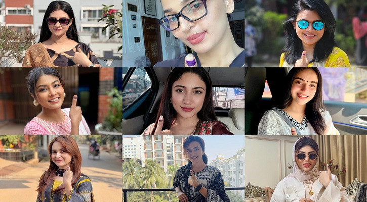 আঙুলে অমোচনীয় কালি, নির্বাচনের ছবির ট্রেন্ডে তারকারা