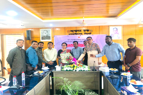 ওসমানীনগরে সাংবাদিকদের সাথে নবাগত ইউএনও এর মতবিনিময়