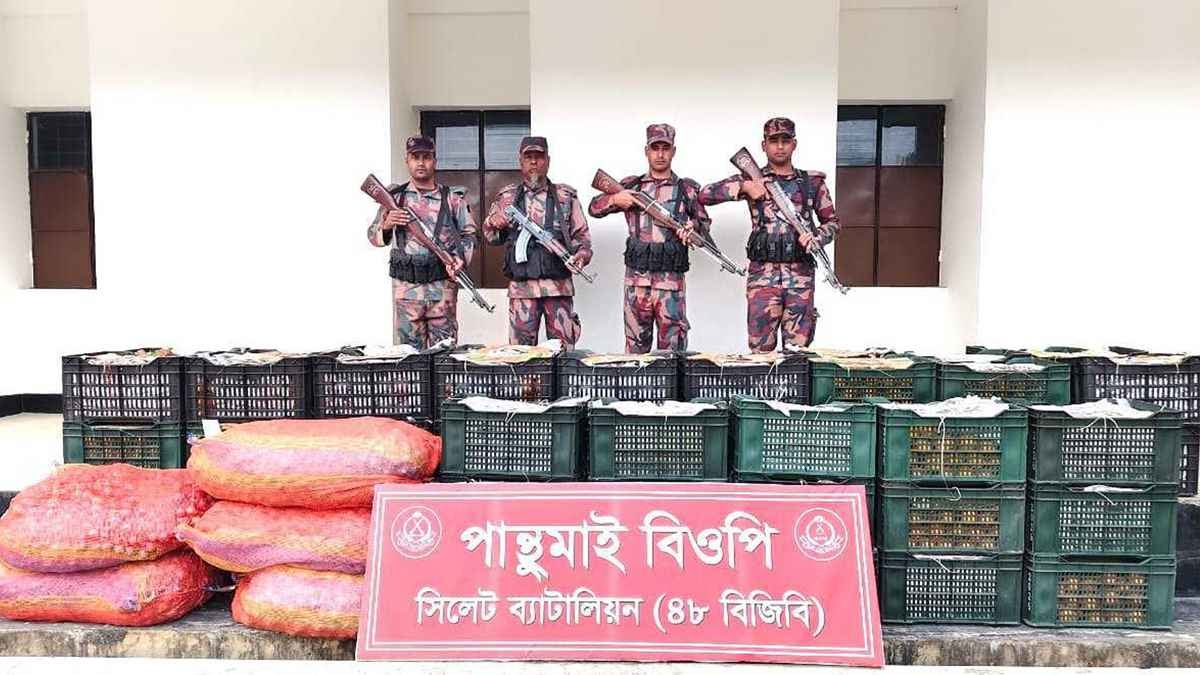 সিলেট সীমান্তে কোটি টাকার ভারতীয় পণ্য জব্দ