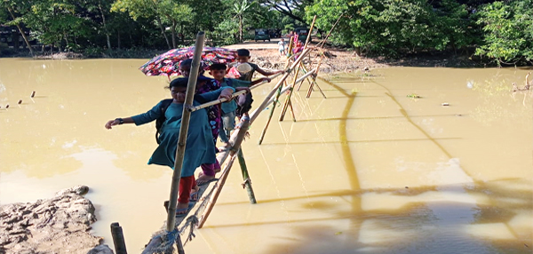 বালাগঞ্জ-শেরপুর সড়ক ভাঙন, যোগাযোগ বিচ্ছিন্ন 