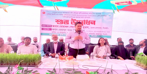 জৈন্তাপুরে রাইস ট্রান্সপ্লান্টারের মাধ্যমে বোরো চারা রোপনের শুভ উদ্বোধন 