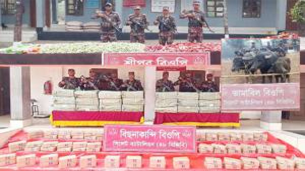 সিলেট ও সুনামগঞ্জে ৫কোটি টাকার ভারতীয় পণ্য ধরলো বিজিবি