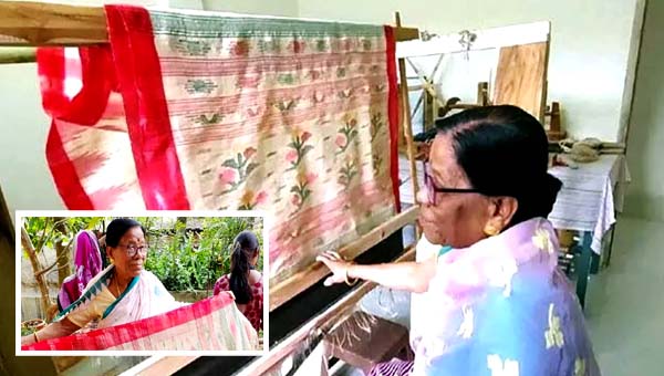 কলাগাছের সুতা থেকে &lsquo;কলাবতী&rsquo; শাড়ি, সম্ভাবনার গল্প থেমে আছে তাঁতেই