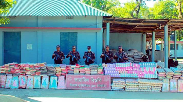 সিলেট সীমান্তে ফের বিপুল পরিমাণ ভারতীয় পণ্য জব্দ