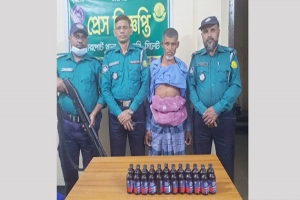 সিলেটে ৪৮ বোতল ফেনসিডিলসহ এক মাদক কারবারি আটক