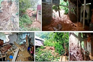 গোলাপগঞ্জে এখন অরক্ষিত টিলার পাদদেশে বাড়িগুলো