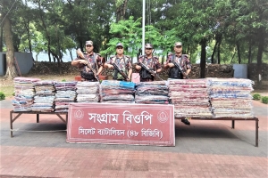 সিলেটে বিজিবির অভিযানে প্রায় দুই কোটি টাকার চোরাচালানী মালামাল আটক