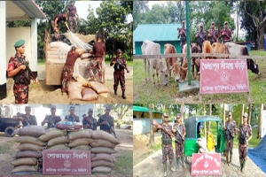  সিলেটে ৬৪ লাখ টাকার চোরাই চিনি ও গরু জব্দ