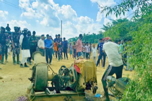 জাফলংয়ে অবৈধ পাথর উত্তোলনবিরোধী অভিযান, ২০ মেশিন অকেজো