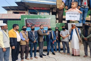 জৈন্তাপুরে সাংবাদিকে হুমকির প্রতিবাদে কলম বিরতি পালিত 