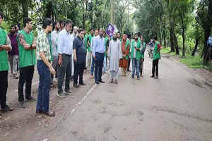 শাবিপ্রবির রাস্তা মেরামতে শিক্ষার্থীরা, শ্রেণিকক্ষের জ্ঞান প্রয়োগ মাঠে