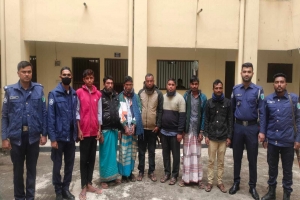 গোয়াইনঘাটে পুলিশের বিশেষ অভিযানে গ্রেপ্তার ১০