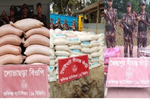 জকিগঞ্জে বিজিবি’র অভিযানে ৪০ লক্ষ টাকার চোরাই পণ্য জব্দ