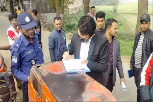 দোয়ারাবাজারে মোবাইল কোর্টের মধ্যেমে বালুসহ ট্রলি জব্দ