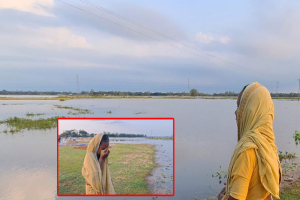 হাওরের ঢলে ভেঙে পড়েছে সন্ধ্যা রানীর স্বপ্ন, সংসারে নেমেছে অনিশ্চয়তা