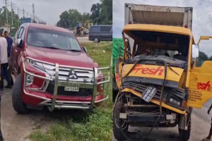 মাধবপুরে ইউএনওর সরকারি জিপের সঙ্গে কাভার্ড ভ্যানের সংঘর্ষ মাধবপুরে ইউএনওর সরকারি জিপের সঙ্গে কাভার্ড ভ্যানের সংঘর্ষ