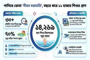 ‘নীরব মহামারি’ পানিতে ডোবে মৃত্যু, বছরে ঝরে ১১ হাজার শিশুর প্রাণ