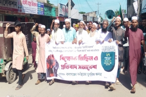 বিশ্বনবী (সা.)-কে কটূক্তির প্রতিবাদে বালাগঞ্জে মিছিল সমাবেশ