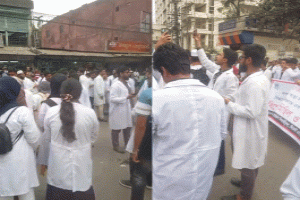 ওসমানী মেডিকেলে চিকিৎসদের বিক্ষোভ