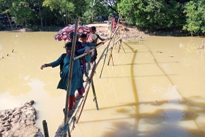 বালাগঞ্জ-শেরপুর সড়ক ভাঙন, যোগাযোগ বিচ্ছিন্ন 