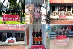 সীমান্তে বিজিবির অভিযানে কোটি টাকার ভারতীয় পণ্য জব্দ