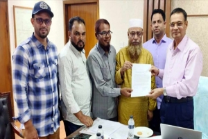 বৃহত্তর জৈন্তায় গ্যাস ও স্থানীয়দের চাকুরীর দাবীতে পেট্রোবাংলায় হাকিম চৌধুরীর স্মারকলিপি