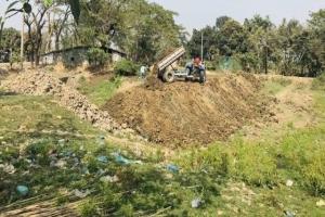 জগন্নাথপুরে হাওরে বাঁধের কাজ নিয়ে শঙ্কা